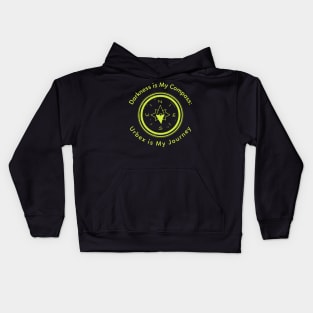 Darkness is My Compass: Urbex is My Journey Kids Hoodie